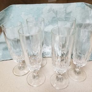France Arcoroc French Champagne Glass Crystal Cut
